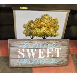 LOT OF 2 SHOWHOME FRAMED PIECES OF ARTWORK INCL