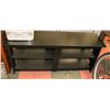 Image 1 : BLACK WOOD STYLE TV STAND WITH 2 SHELVES