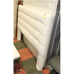 WHITE QUEEN SIZE LEATHERETTE HEADBOARD