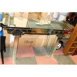 MIRRORED GLASS HALLWAY/SOFA TABLE *MINOR