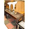 Image 1 : LOT OF 2 STOOLS WITH WOOD TABLE -AS IS