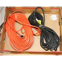 LOT OF 2 EXTENSION CORDS - ONE APPROX 50FT