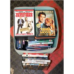 BOX OF ASSORTED DVDS