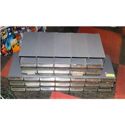 2 GREY UTILITY STORAGE UNITS, NUTS AND BOLTS