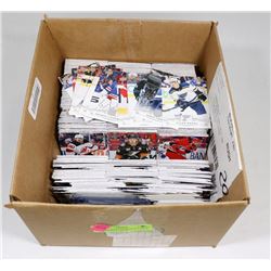 BOX OF ASSORTED SPORTS CARDS OVER 800 INCLUDING