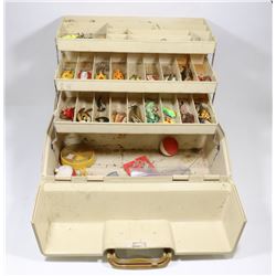 LARGE FISHING TACKLE BOX WITH TACKLE