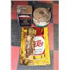 Image 1 : LOT OF 3 VINTAGE PIECES - 1 PEPSI, AND 2 OIL CANS.