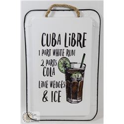 NEW CUBA LIBRE METAL PAN WALL HANGING