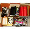 Image 1 : SHELF OF 5 BOXES ASSORTED OFFICE SUPPLIES