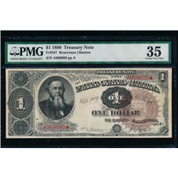 1890 $1 Treasury Note PMG 35