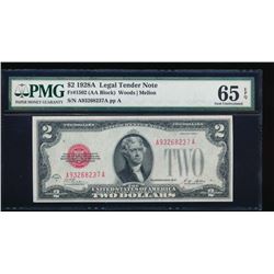 1928A $2 Legal Tender Note PMG 65EPQ