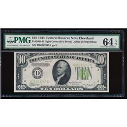 1934 $10 Cleveland Federal Reserve Note PMG 64EPQ