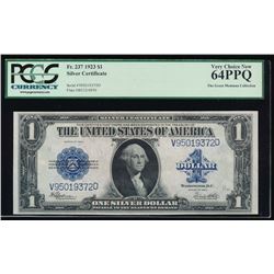 1923 $1 Silver Certificate PCGS 64PPQ