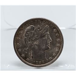 1892 Barber Half Dollar Coin