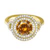 Image 1 : 14KT Yellow Gold 4.16ct Citrine and Diamond Ring