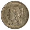 Image 1 : 1868 Three Cent Nickel Coin