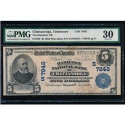 1902 $5 Chattanooga National Bank Note PMG 30