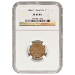 1909-S Lincoln Cent NGC XF 40 BN