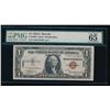 Image 1 : 1935A $1 Hawaii Silver Certificate PMG 65