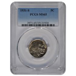 1931-S Buffalo Nickel PCGS MS65