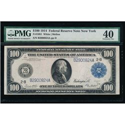 1914 $100 New York Federal Reserve Note PMG 40