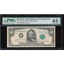 1950C $50 Kansas City Federal Reserve Note PMG 64EPQ