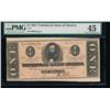 Image 1 : 1864 $1 Confederate States of America Note PMG 45