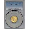Image 1 : 1913 $2.5 Indian Head Quarter Eagle Gold Coin PCGS MS63