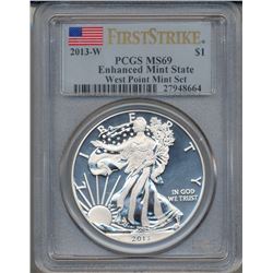 2013-W $1 American Silver Eagle Coin PCGS MS69