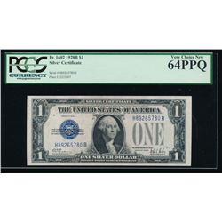 1928B $1 Silver Certificate PCGS 64PPQ