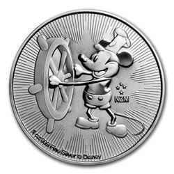 2017 $2 Disney Steamboat Willie Niue Silver Coin