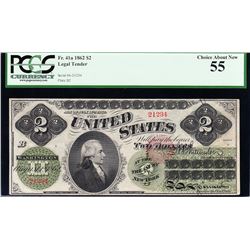 1862 $2 Legal Tender Note PCGS 55