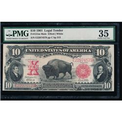 1901 $10 Bison Legal Tender Note PMG 35