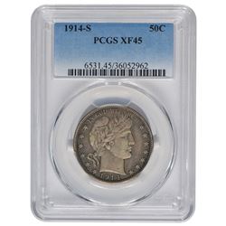 1914-S Barber Half Dollar PCGS XF45