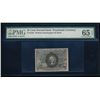 Image 1 : 25 Cent Second Issue Fractional Note PMG 65EPQ