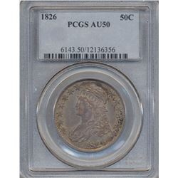 1826 Liberty Bust Half Dollar Coin PCGS AU50