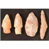 Image 2 : 4 ASSORTED 1 3/4"-2 1/2" INDIAN STONE ARROWHEADS