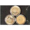 Image 2 : 3 ASSORTED 1 3/4" SOLID BRONZE PROOF MEDALS