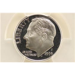 1999-S SILVER ROOSEVELT DIME PCGS PR69 DCAM