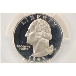 1995-S WASHINGTON SILVER QUARTER PCGS PR69 DCAM