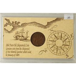 SHIPWRECK COIN FROM THE ADMIRAL GARDNER