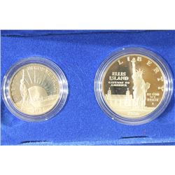 1986 US MINT STATUE OF LIBERTY 2 COIN PROOF SET