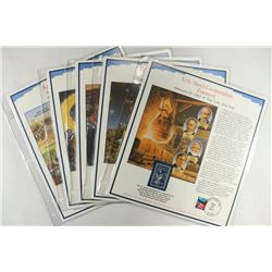 10 ASSORTED STAMPS ON ILLUSTRATED CARDS