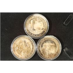 3-1 3/4" SOLID BRONZE PROOF MEDALS BY THE