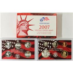 2007 US SILVER PROOF SET (WITH BOX) NO PRESIDENT