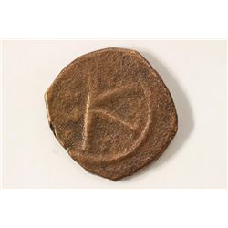 K=20 NUMMI ANCIENT COIN OF THE BYZANTINE ERA