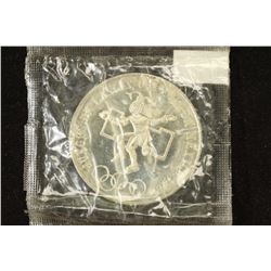 1968 MEXICO OLYMPICS SILVER 25 PESOS BRILLIANT UNC