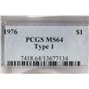 Image 3 : 1976 TYPE I IKE DOLLAR PCGS MS64