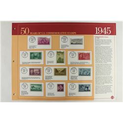 50 YEARS OF US COMMEMORATIVE STAMPS 1945,