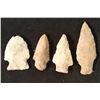 Image 1 : 4 ASSORTED 1 1/2"-2 1/2" INDIAN STONE ARROWHEADS